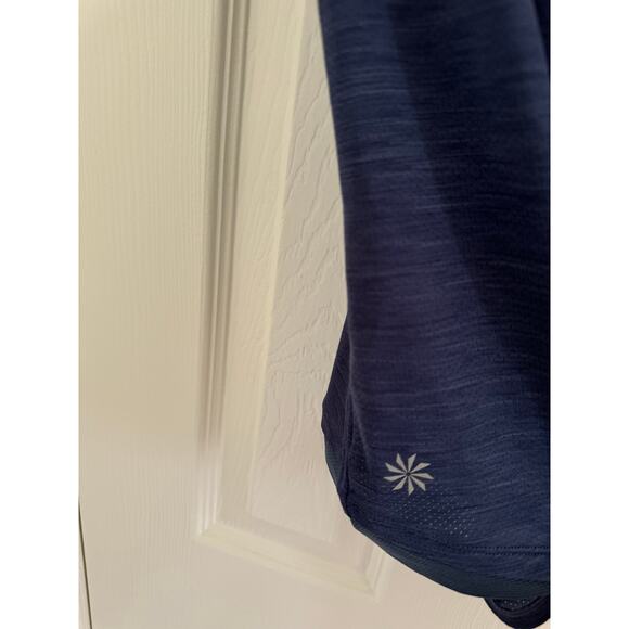 Athleta Gel Mesh Supercharged 2-in-1 Shelf Bra Tank Top Womens XS Blue Racerback - Picture 4 of 14